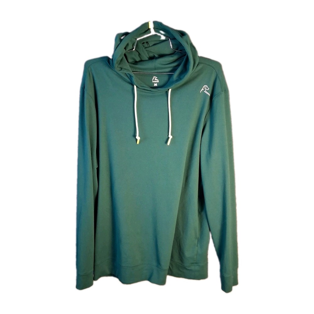 Rhoback Hesi performance Hoodie Green Mens Size Medium Lightweight 4 Way Stretch